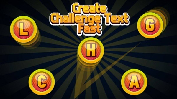 Create Challenge Text Fast Word Puzzle Game