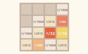 2048 Fractions Puzzle Game