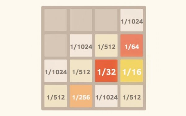 Fraction 2048 Puzzle