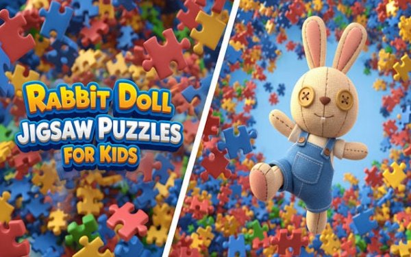 Rabbit Doll Jigsaw Puzzles - Kids Puzzle Game Online